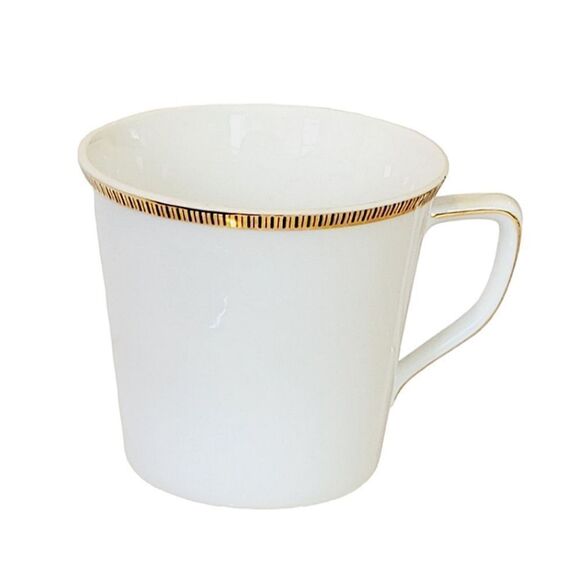 Vintage Seltmann Weiden Bavarian Gold Rimmed Porcelain Tea Cups Set Of Two - Picture 2 of 4